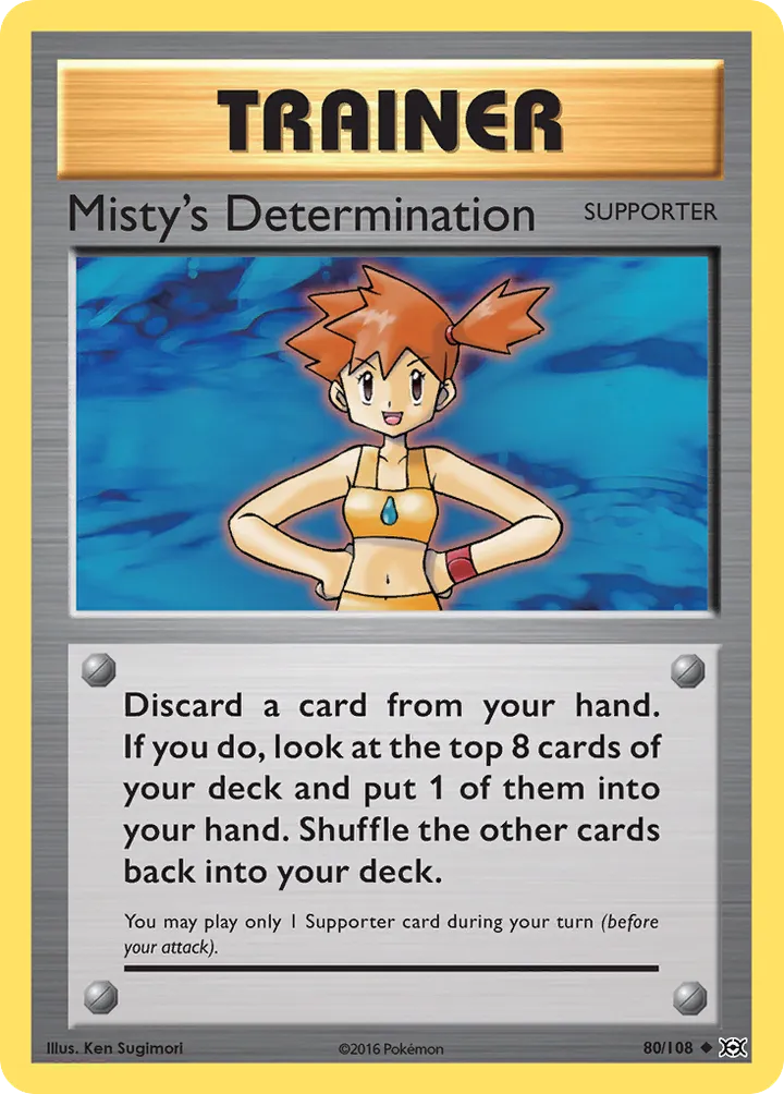 XY—Evolutions 英語版 Misty's Determination 80 カード表面
