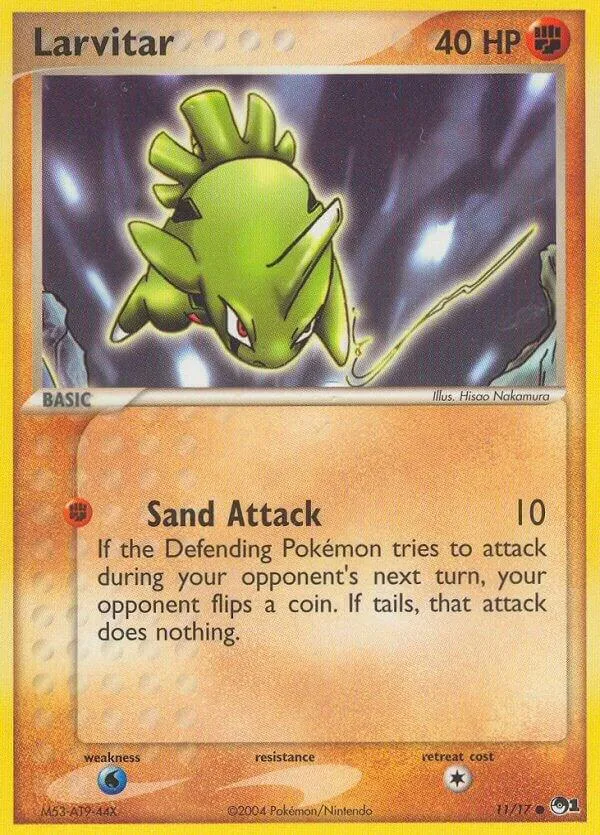 POP Series 1 영어판 Larvitar 11 카드 앞면