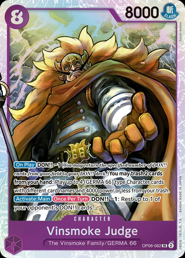 Wings of the Captain 英語版 Vinsmoke Judge OP06-062 カード表面