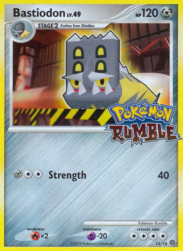 Pokémon TCG: Rumble 영어판 Bastiodon 14 카드 앞면