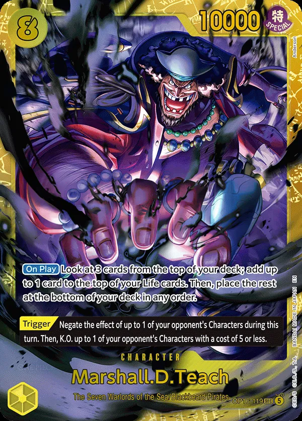 The Time of Battle 英語版 Marshall.D.Teach OP16-119 カード表面