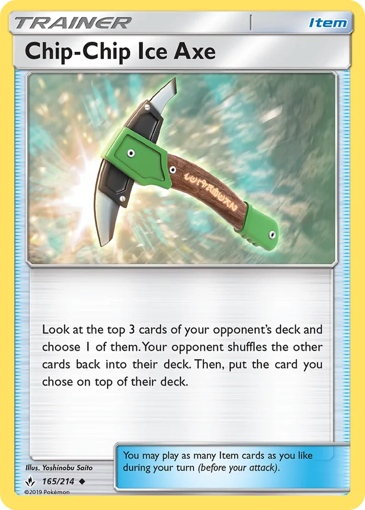 Sun & Moon—Unbroken Bonds 영어판 Chip-Chip Ice Axe 165 카드 앞면