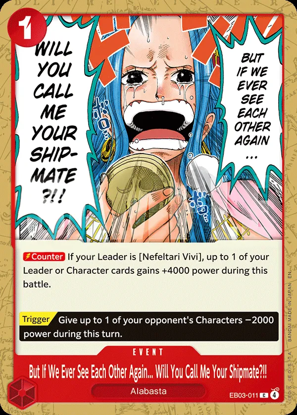 One Piece Heroines Edition 영어판 But If We Ever See Each Other Again... Will You Call Me Your Shipmate?!! EB03-011 카드 앞면