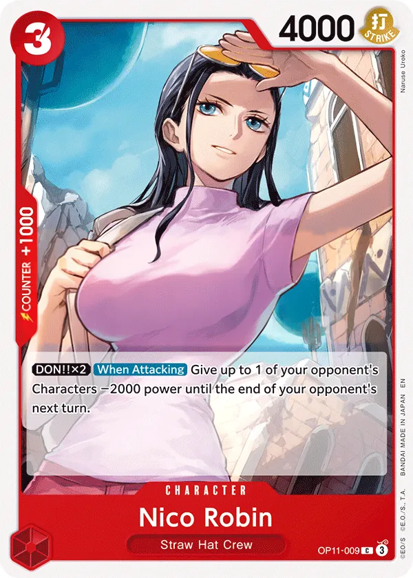 A Fist of Divine Speed 英語版 Nico Robin OP11-009 カード表面