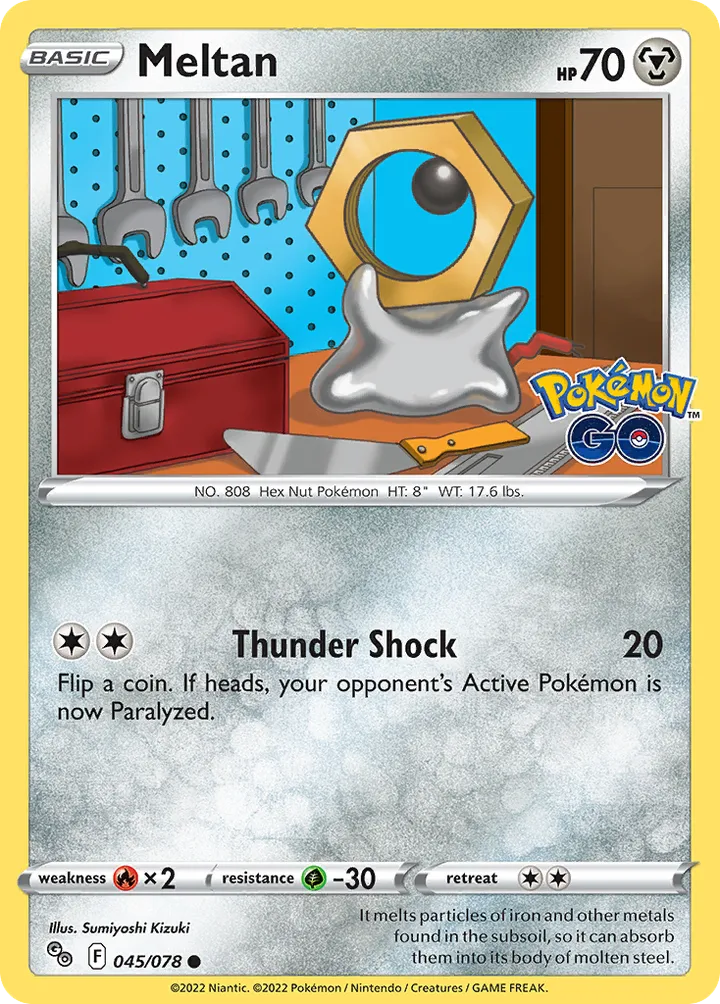 Pokémon TCG: Pokémon GO 英語版 Meltan 45 カード表面