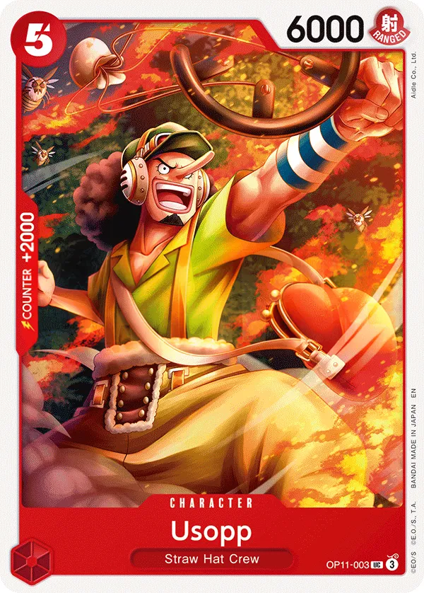 A Fist of Divine Speed 영어판 Usopp OP11-003 카드 앞면