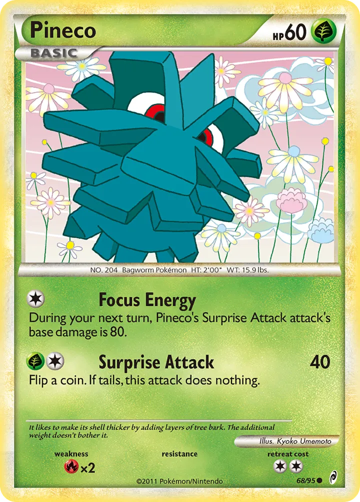Pokémon TCG: Call of Legends 英語版 Pineco 68 カード表面