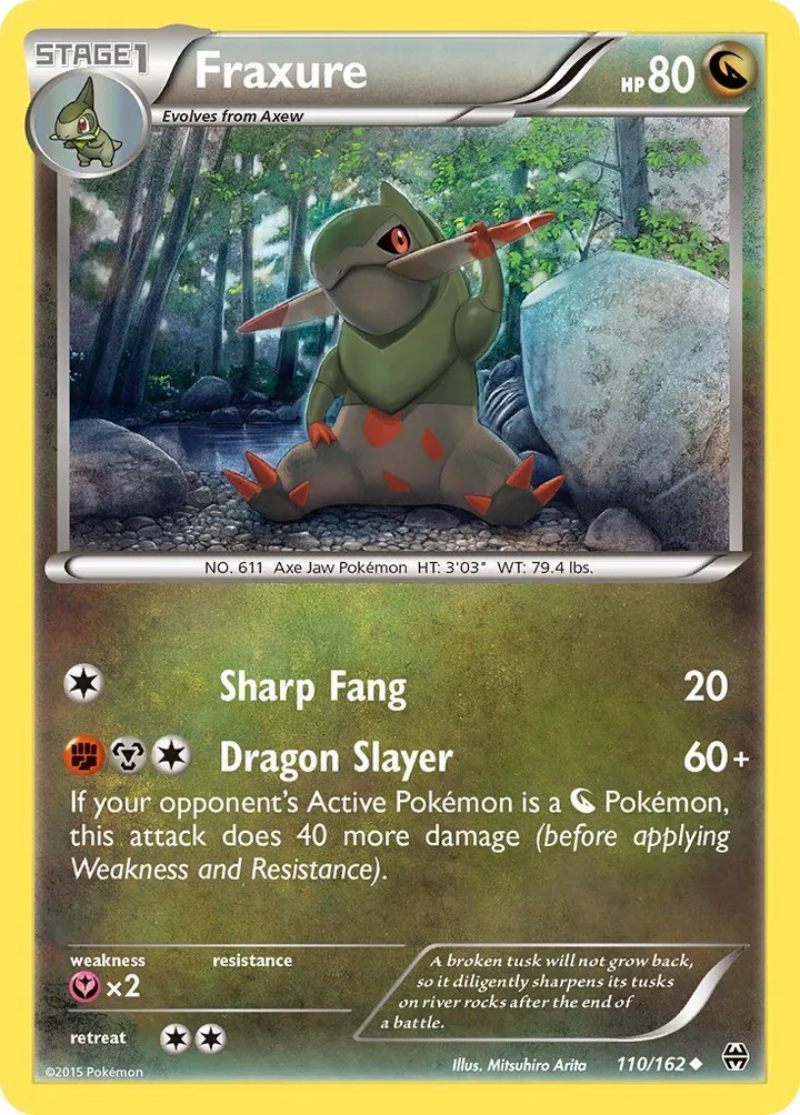 XY—BREAKthrough 영어판 Fraxure 110 카드 앞면