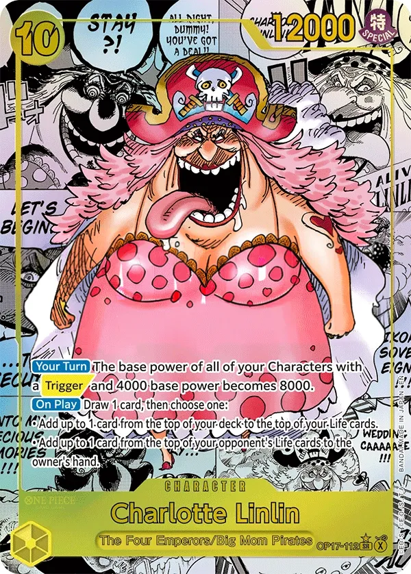 The World's Strongest Warriors 英語版 Charlotte Linlin OP17-112 · パラレル 2 カード表面