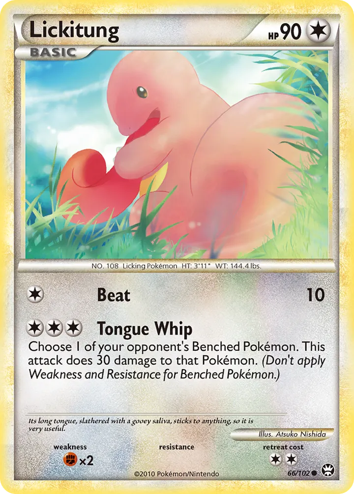 HS—Triumphant 영어판 Lickitung 66 카드 앞면