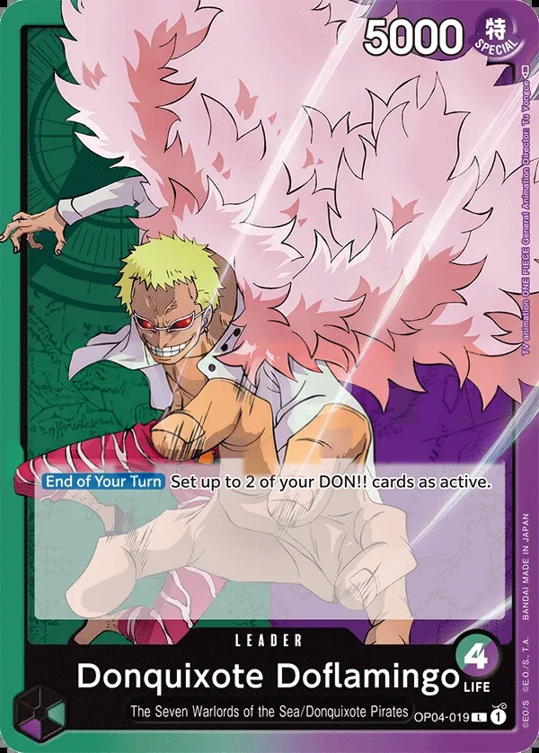 Kingdoms of Intrigue 英語版 Donquixote Doflamingo OP04-019 カード表面