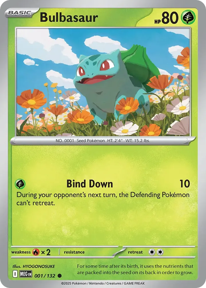 Mega Evolution 英語版 Bulbasaur 1 カード表面