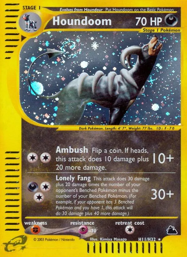 Skyridge 영어판 Houndoom H11 카드 앞면