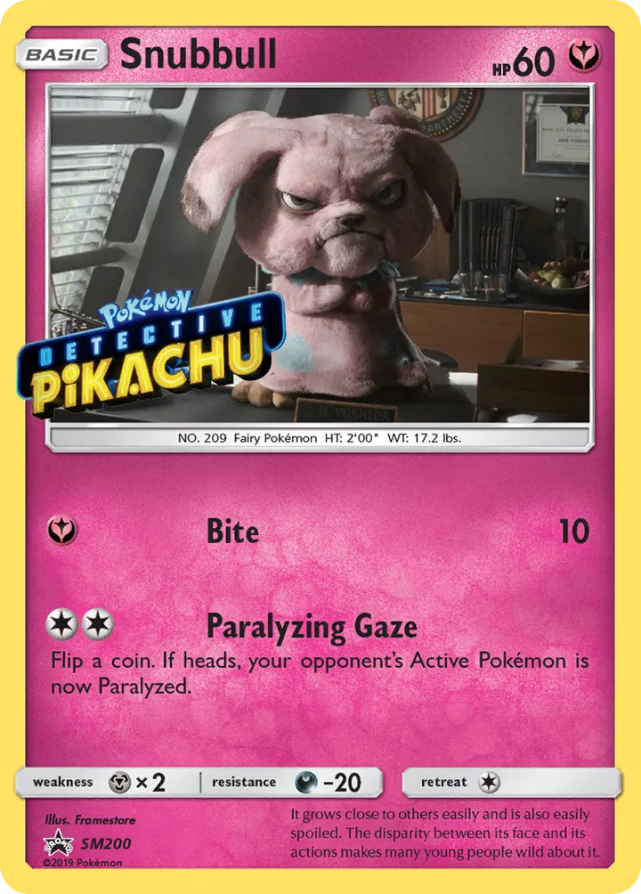 SM Black Star Promos 英語版 Snubbull SM200 カード表面