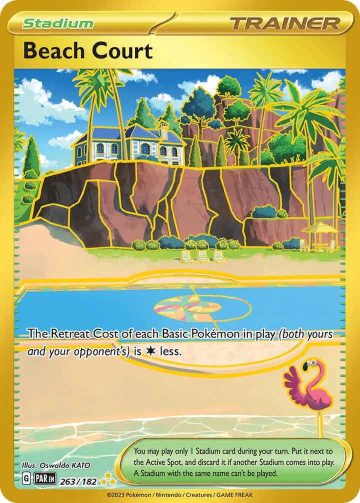 Scarlet & Violet—Paradox Rift 영어판 Beach Court 263 카드 앞면