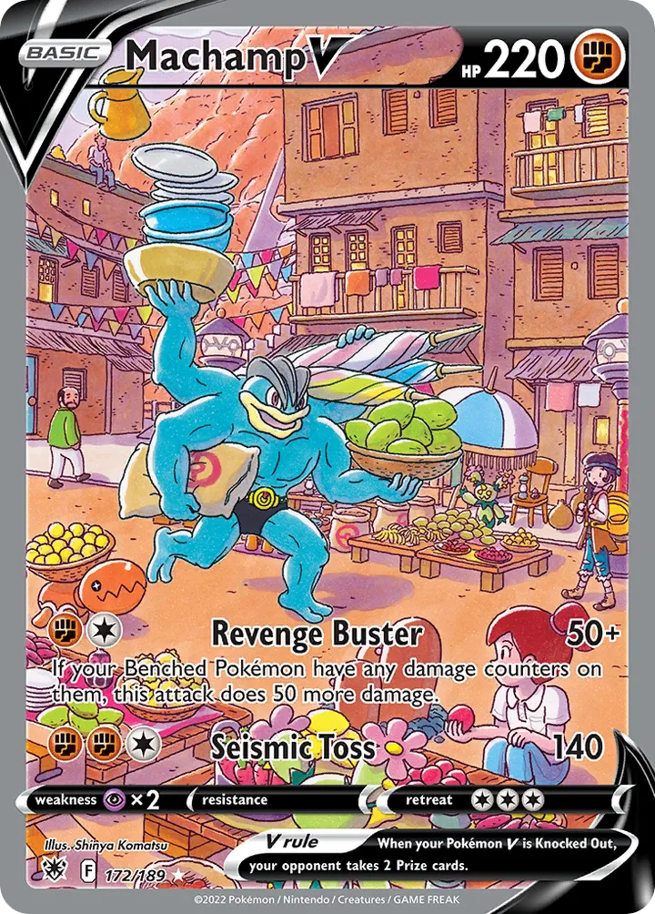Sword & Shield—Astral Radiance 영어판 Machamp V 172 카드 앞면