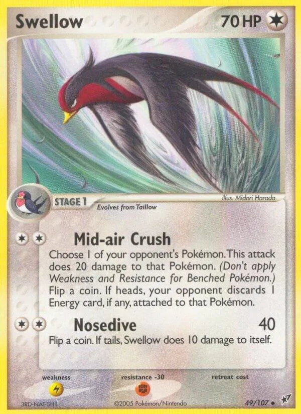 EX Deoxys 영어판 Swellow 49 카드 앞면