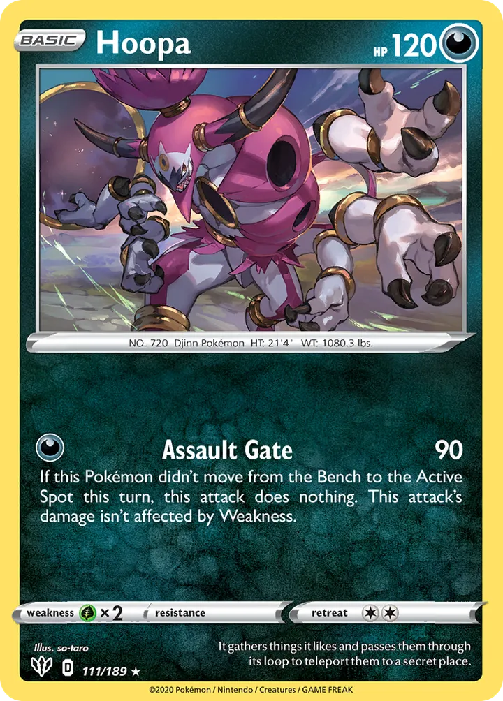 Sword & Shield—Darkness Ablaze 영어판 Hoopa 111 카드 앞면