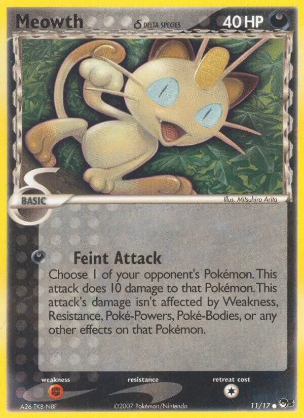 POP Series 5 英語版 Meowth δ 11 カード表面