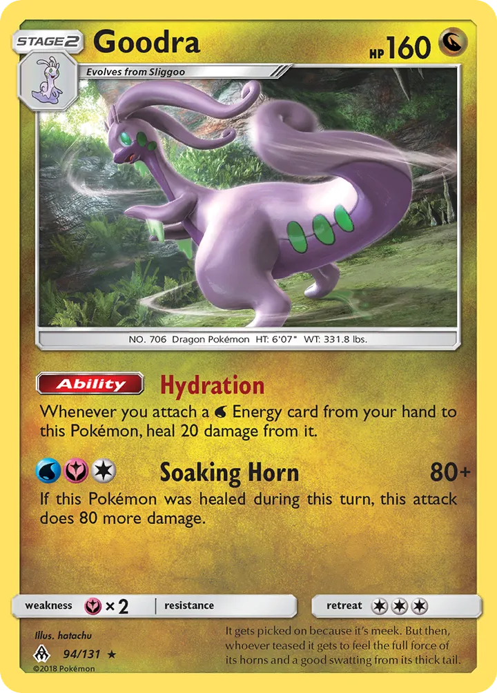 Sun & Moon—Forbidden Light 영어판 Goodra 94 카드 앞면