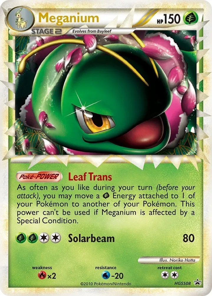 HGSS Black Star Promos 英語版 Meganium HGSS08 カード表面