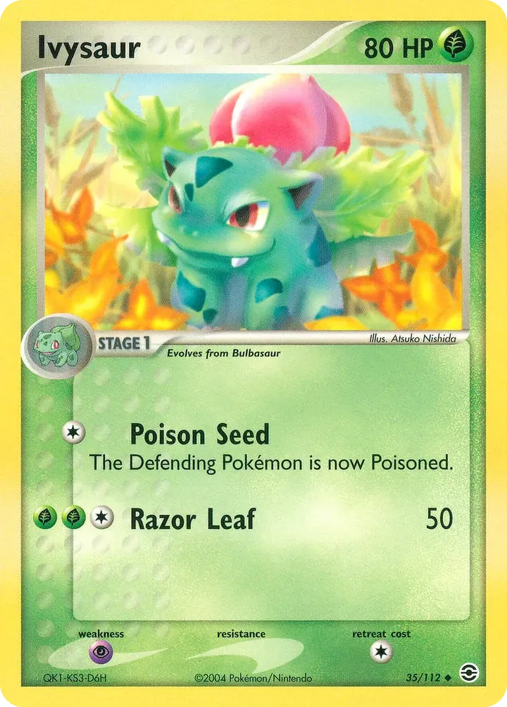 EX FireRed & LeafGreen 영어판 Ivysaur 35 카드 앞면