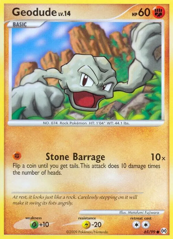 Platinum—Arceus 英語版 Geodude 65 カード表面