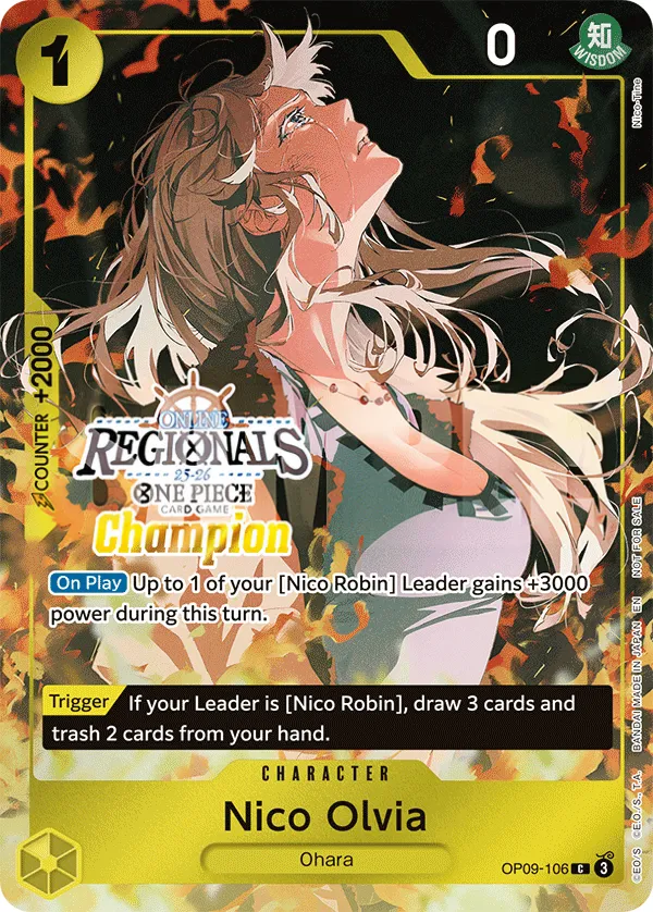 Emperors in the New World 영어판 Nico Olvia OP09-106 · 패럴렐 6 카드 앞면