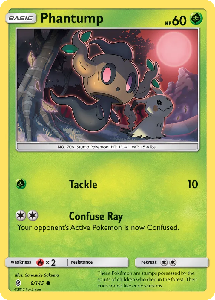Front of Phantump 6, Sun & Moon—Guardians Rising English