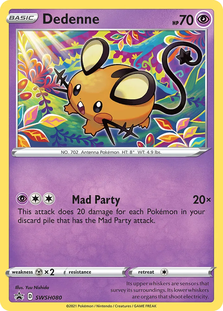 SWSH Black Star Promos 영어판 Dedenne SWSH080 카드 앞면