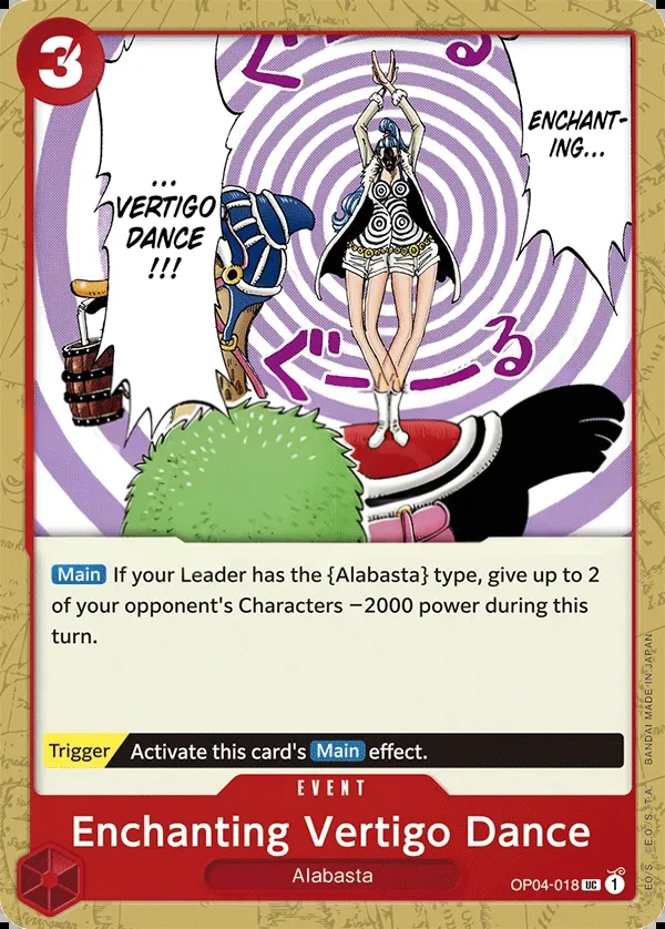 Kingdoms of Intrigue 영어판 Enchanting Vertigo Dance OP04-018 카드 앞면
