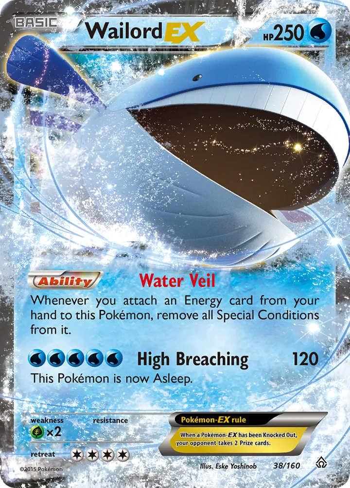 XY—Primal Clash 英語版 Wailord-EX 38 カード表面