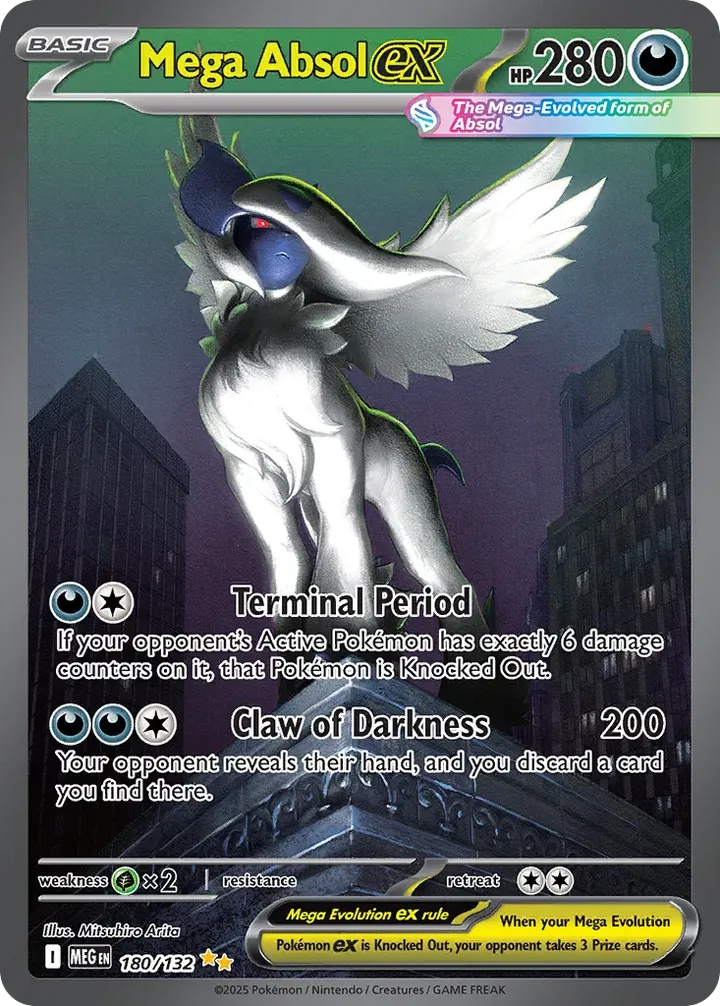 Mega Evolution 英語版 Mega Absol ex 180 カード表面