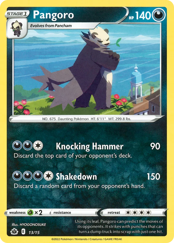 McDonald's Collection 2022 영어판 Pangoro 13 카드 앞면