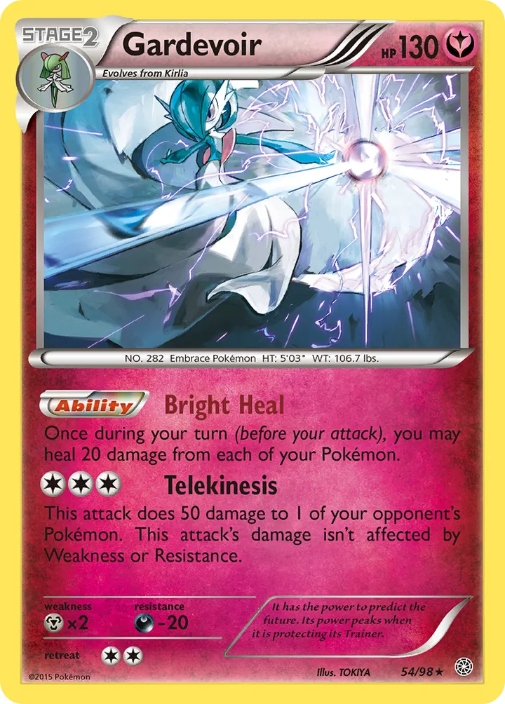 XY—Ancient Origins 영어판 Gardevoir 54 카드 앞면