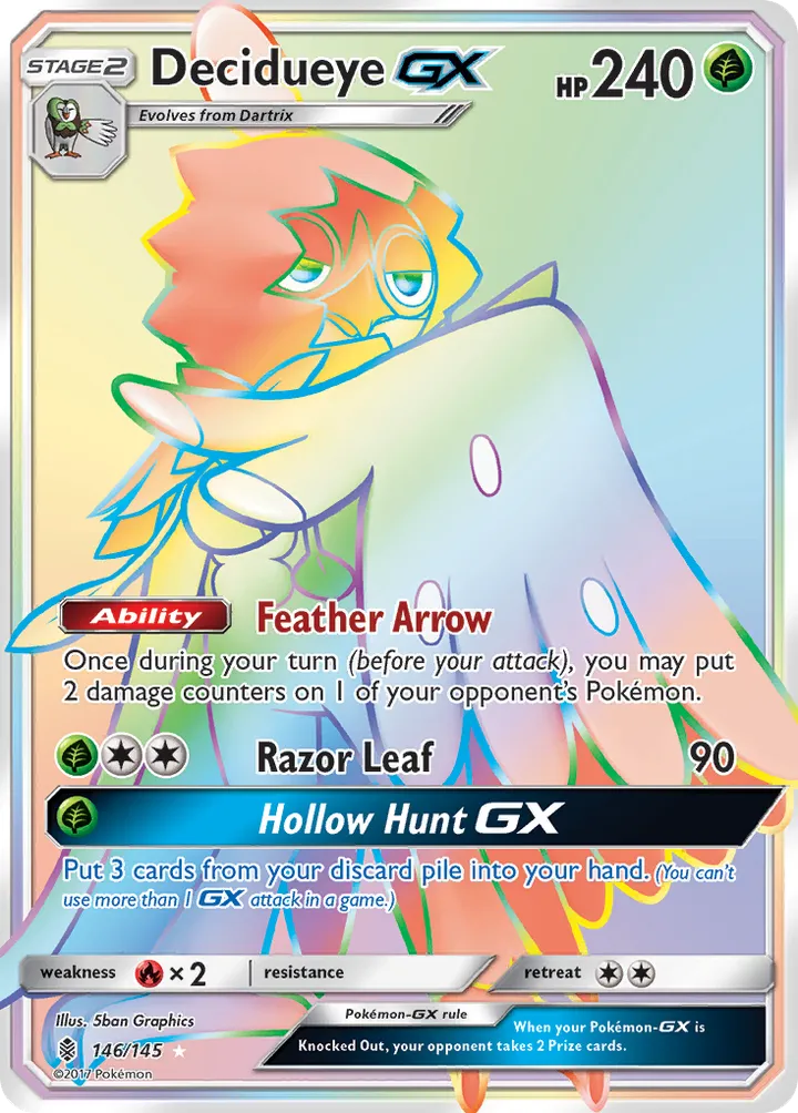 Sun & Moon—Guardians Rising 영어판 Decidueye-GX 146 카드 앞면