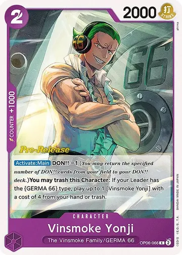 Vinsmoke Yonji OP06-066 · Pre-Release $0.70