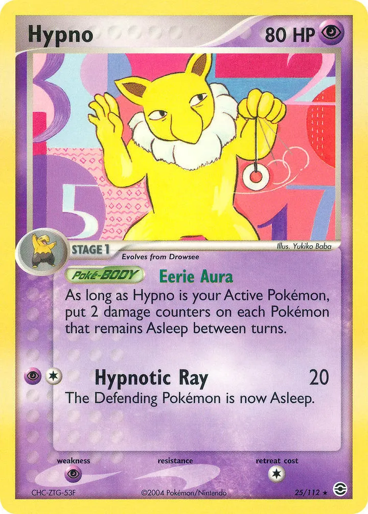 EX FireRed & LeafGreen 영어판 Hypno 25 카드 앞면