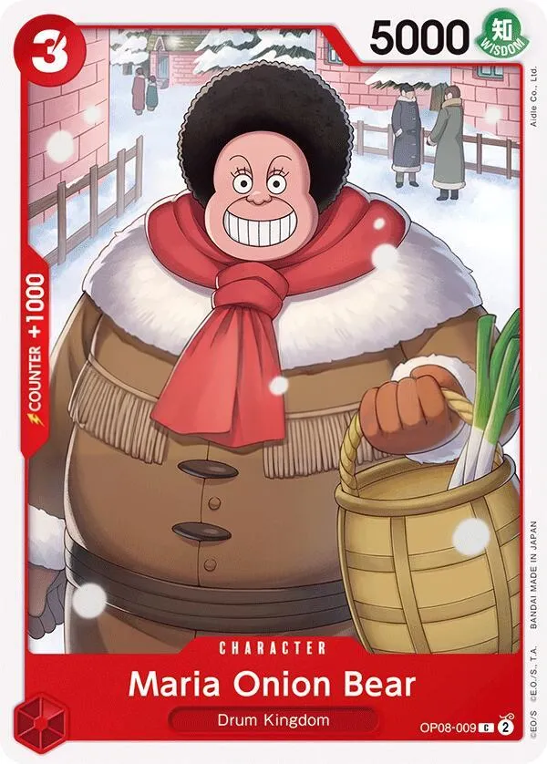Two Legends 영어판 Maria Onion Bear OP08-009 카드 앞면