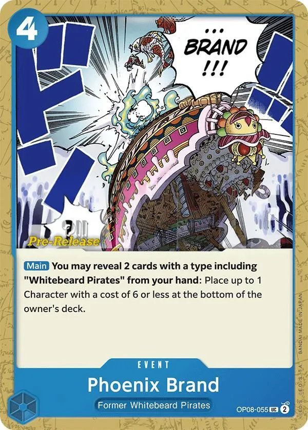 Two Legends 英語版 Phoenix Brand OP08-055 · プレリリース カード表面