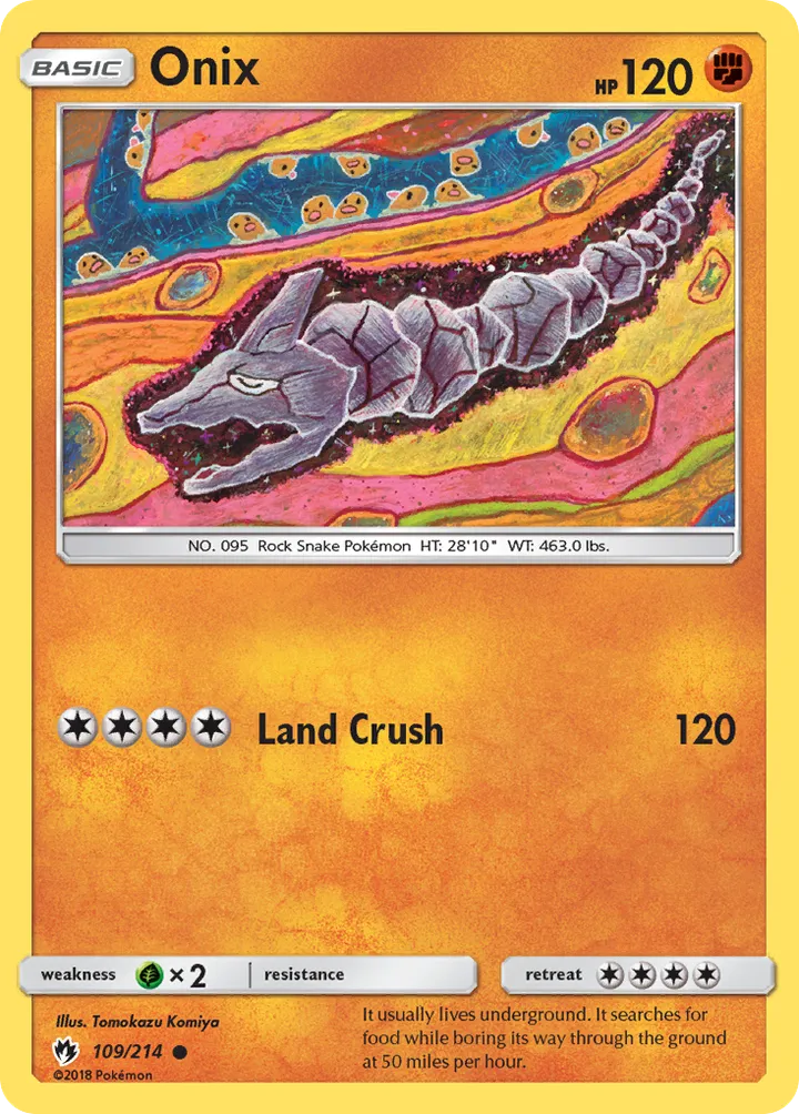 Sun & Moon—Lost Thunder 英語版 Onix 109 カード表面
