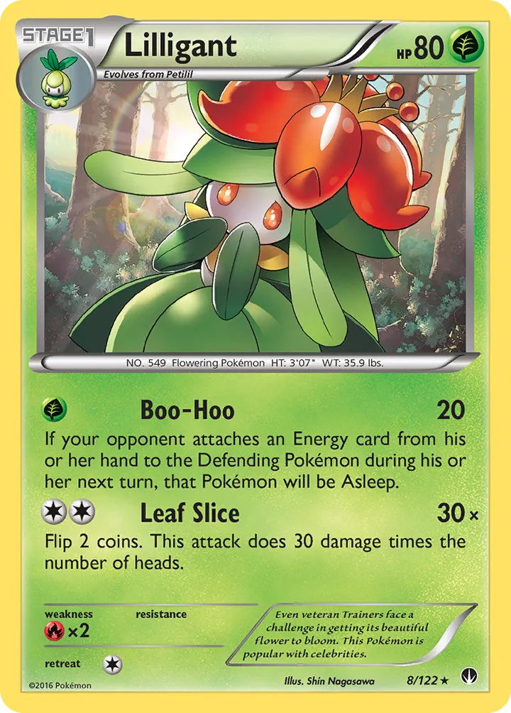 XY—BREAKpoint 영어판 Lilligant 8 카드 앞면