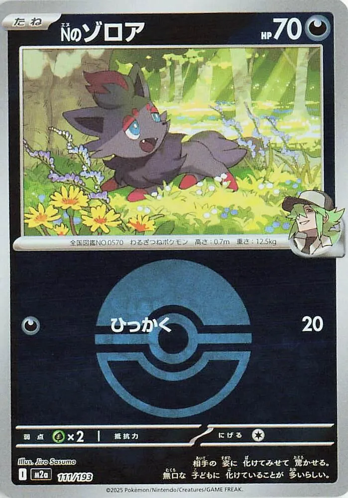 Front of N's Zorua (Poke Ball Pattern) 111, MEGAドリームex Japanese
