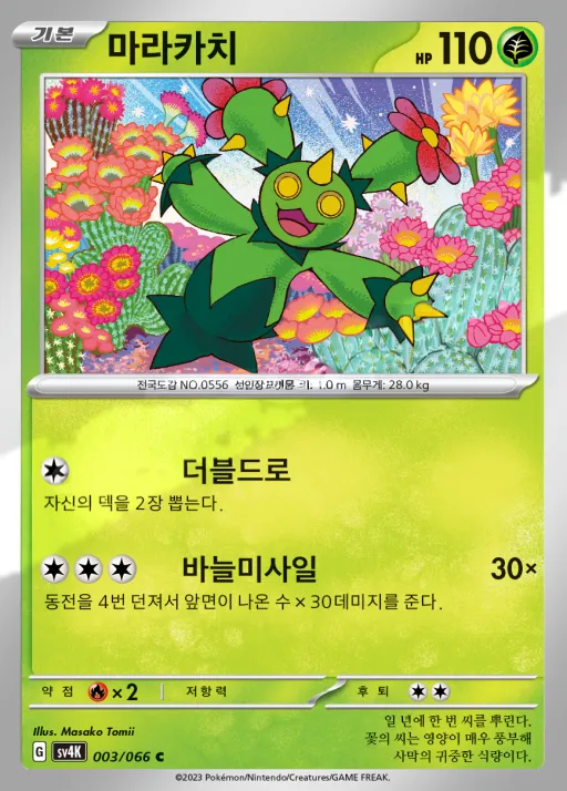 고대의 포효 韓国語版 마라카치 3 カード表面