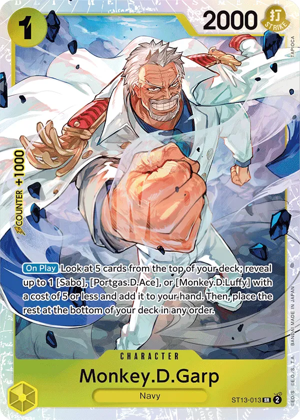 The Three Brothers 英語版 Monkey.D.Garp ST13-013 カード表面