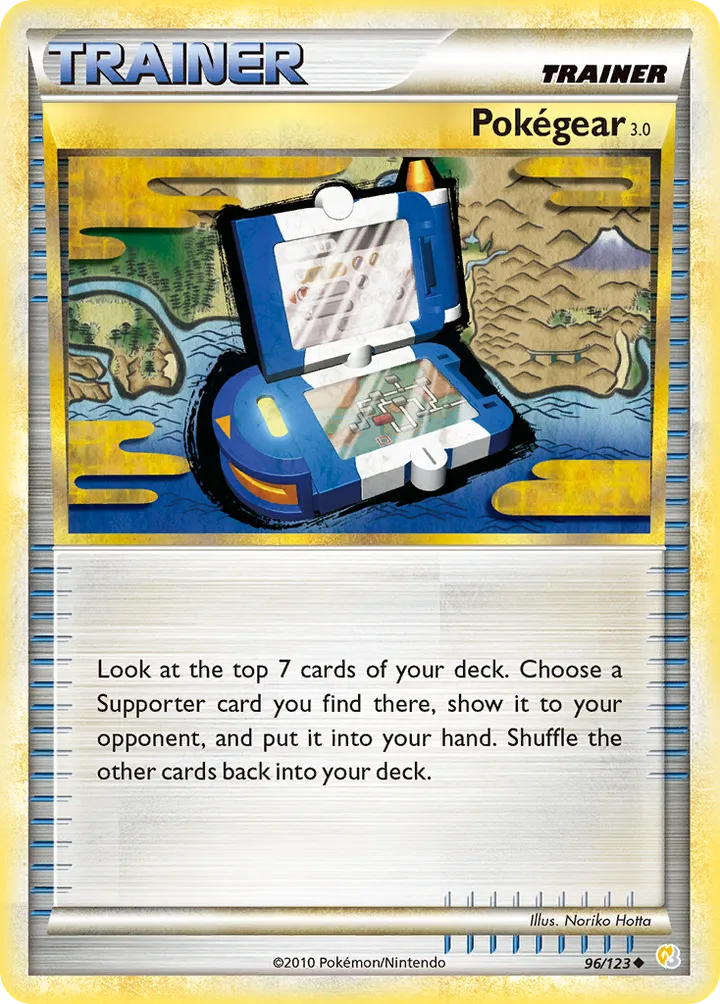 HeartGold & SoulSilver 영어판 Pokégear 3.0 96 카드 앞면