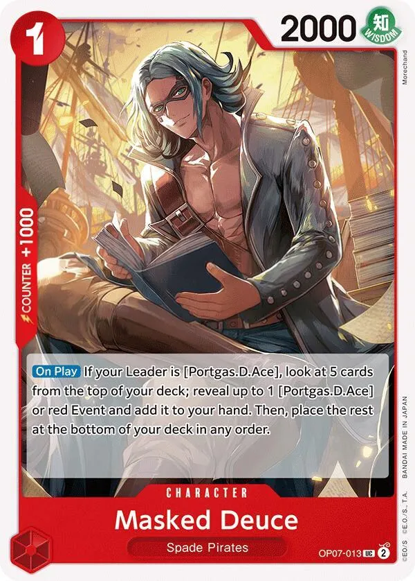 500 Years in the Future 영어판 Masked Deuce OP07-013 카드 앞면