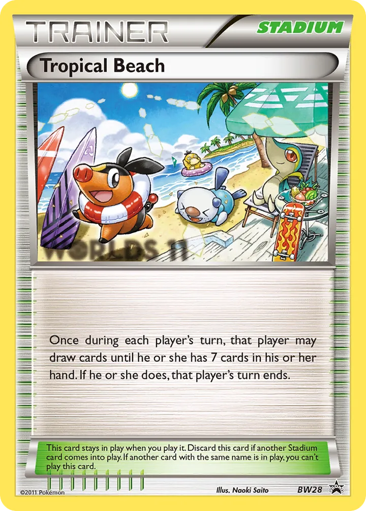 BW Black Star Promos 英語版 Tropical Beach BW28 カード表面