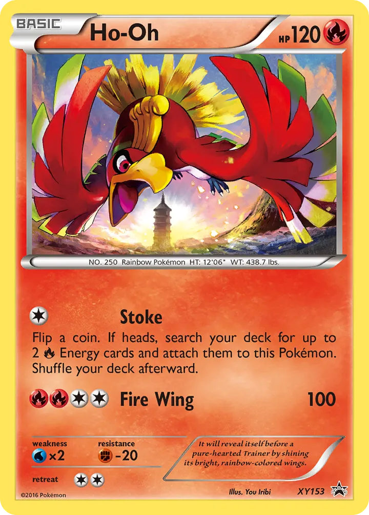XY Black Star Promos 영어판 Ho-Oh XY153 카드 앞면