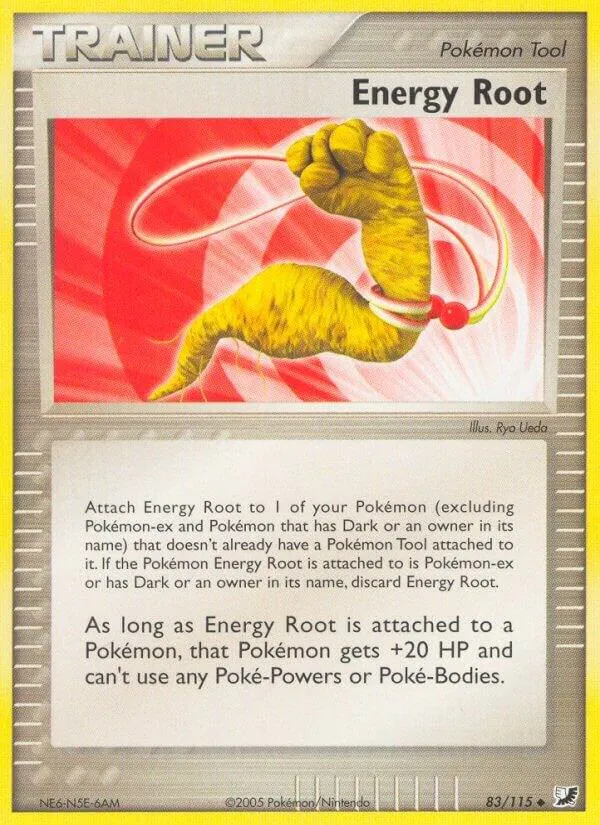 EX Unseen Forces 영어판 Energy Root 83 카드 앞면